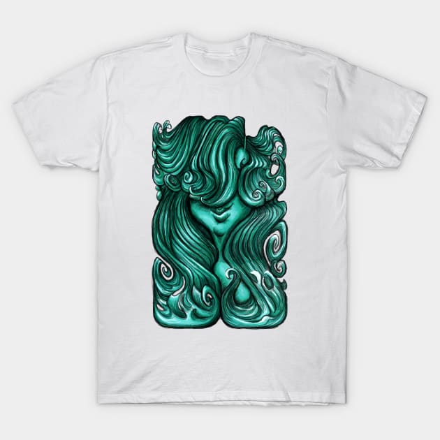 Luscious Locks - Arcadia Green T-Shirt by BigNoseArt